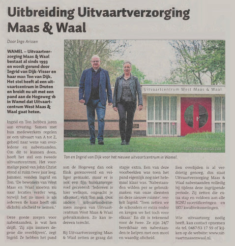 Uitvaartcentrum West Maas & Waal in Wamel | Uitvaartzorg | Eerlijke vergelijking